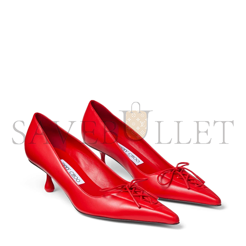 Ji*y Ch* scarlett 50 postbox red nappa leather pumps scarlett50nap